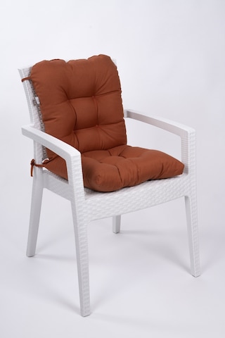 Altınpamuk Neva Pofidik Arkalıklı Özel Dikiş Sandalye Minderi Kiremit