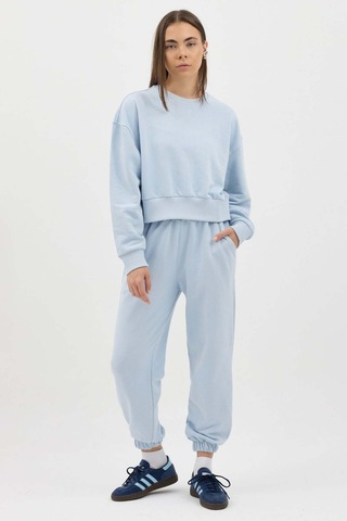 Buly Cozy Bisiklet Yaka Sweatshirt Buz Mavisi