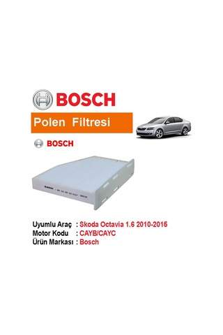 Skoda Octavia 1.6 Tdı Polen Filtresi 2010-2015 [Bosch ]