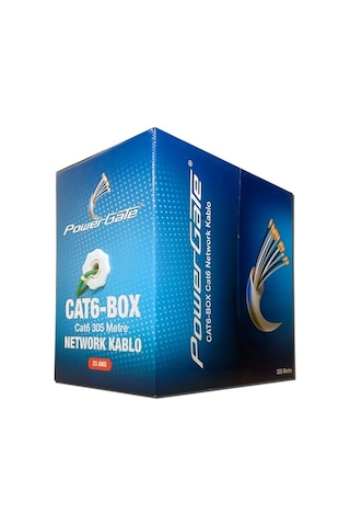 Powergate Cat6-Box 23Awg 0.57Mm Utp Cat6 Kablo 305M Yeşil
