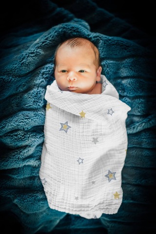 Stars Picky Baby Tekli Organik Müslin Çok Renkli