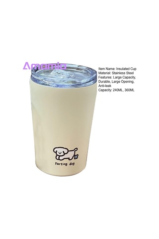 Amamia Termal Fincan Taşınabilir Kış Kapalı Açık Kahve Süt Su Termos Bardak