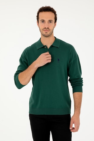 U.s. Polo Assn. Erkek Koyu Yeşil Kazak /triko 50293506-vr079 Koyu Yeşil