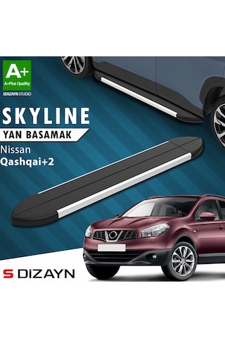 S-dizayn Nissan Qashqai +2 Skyline Aluminyum Yan Basamak 183 Cm 2007-2014 A+ Kalite
