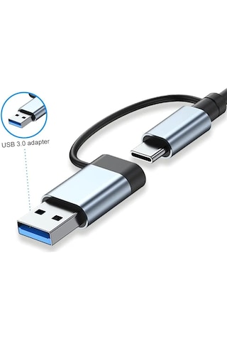 Type-c Adaptör 7in1 Usb 3.0 & 2.0 Hub Type-c Çoklayıcı Dönüştürücü Hızlı Şarj Destekli