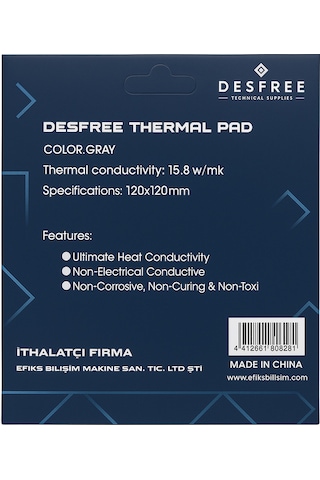 DESFREE TERMAL PAD 15.8W,M-K 0.5 MM 120 MM X 120 MM
