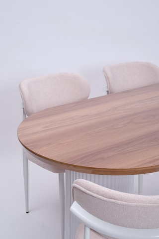 Bohem Polo Lak Panel Yemek Masa Sandalye Takımı 90x170 Çam