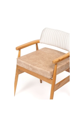 50x50x8cm Sandalye Minderi Dayanaklı Fermuarlı Yıkanabilir Kumaş Bahçe-balkon Minderi 1adet Krem Mavi