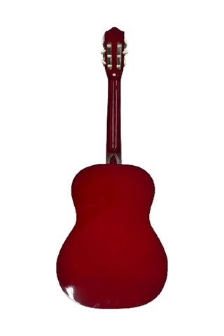 Klasik Gitar Tam Boy 4/4 Düz Kırmızı Sap Ayarlı Üst Kalite