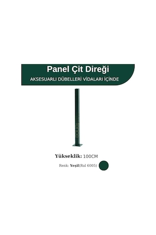Profil Direk 100 Cm - Çim Çit Direği Panel Çit Direği