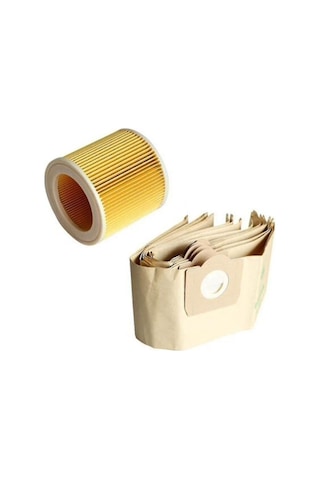 Karcher Wd3 Premium Elektrikli Süpürge İçin 5x Elektrikli Süpürge Torbası Ve 1x Filtre - Perfet