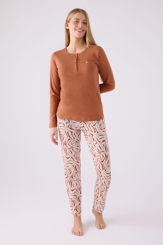 Pierre Cardin Kadın Kahverengi Pijama Takımı Pc8862-s-v1 Kahverengi