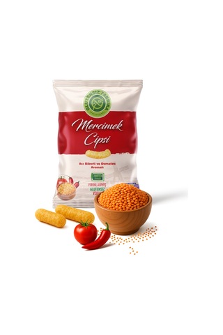 Glütensiz Fabrika Vegan Acı Biberli Ve Domates Aromalı Mercimek Cipsi 60 G 3 Adet