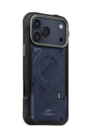 Apple Uyumlu iPhone 17 Pro Max  Kılıf M-safe Şarj Özellikli Airbag Tasarımlı Skinarma Vigor Kapak Mavi Mavi