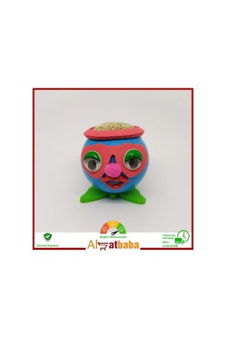 Emojili Çim Adam Hareketli Gözlü Kırmızı