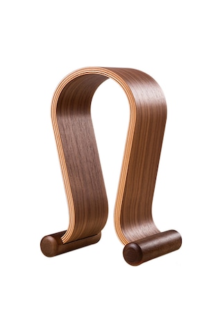 Yaozixa Siyah Ceviz Ahşap Kulaklık Tutucusu - Omega Şekli, Oyuncu Kulaklıklara Uygun, Ev/ofis Masaüstü Dekorasyonu
