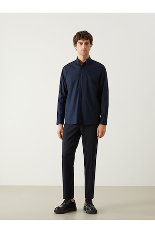 Lcw Vision Lacivert Slim Fit Uzun Kollu Oxford Erkek Gömlek