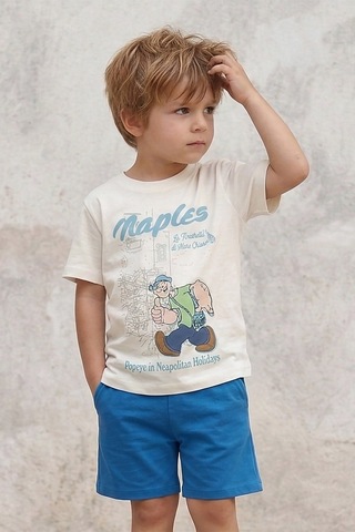 Dmb Kids Erkek Çocuk Penye Şortlu Takım Dmb-7637 Ekru