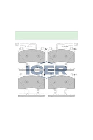 Icer Fren Balata On Fıslı Alfa Romeo Gıulıetta 940 1.4 Tb - 1.6 Jtd 2010-