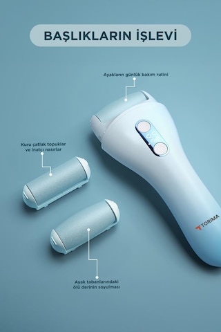 Torima Bcm-1138t Beyaz Led Ekran Göstergeli Turbo Modlu Su Geçirmez Ayak Bakım Törpüsü