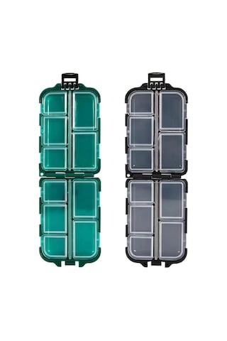 Bosphorusboutique02 Yeşil İlaç Organizatörü, Seyahat Tablet Kutusu, Hap Konteyneri, Kompakt Tutucu Yeşil