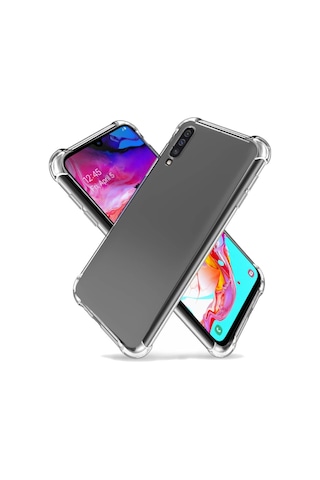 Samsung Uyumlu Galaxy A40 Şeffaf Airbag Antishock Köşe Korumalı Silikon Kılıf