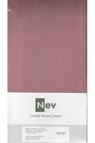 Nev Penye Çarşaf Fitted Koyu Mercancan160x200+30 Mercan