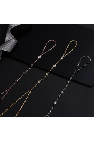 925 Ayar Gümüş El Üstü Zirkon Taşlı Şahmeran Altın