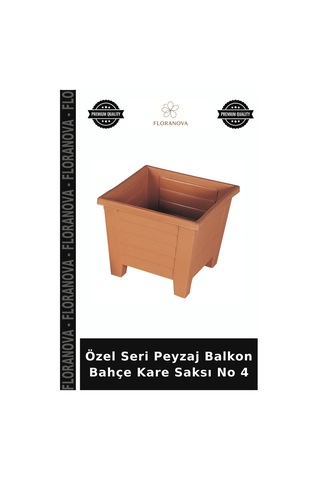 Özel Seri Peyzaj Balkon Bahçe Kare Saksı No 4
