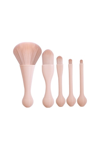 Vkemall 5'li Makyaj Fırçası Seti - Toz Ve Fondöten İçin Yumuşak Ve Yoğun Kıllar