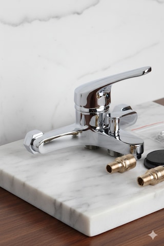 02-44 Lavabo Banyo Bataryası Robot Duş Takımı Musluk Armatür Siyah Beyaz Krom Gold Renkler Krom