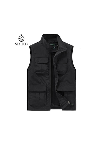 Çok Cepli, Hafif Ve Rahat Çok İşlevli Yelek Siyah