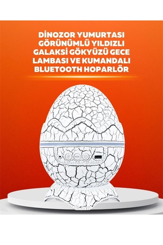 Mey İthalat Dinozor Yumurtası Tasarımlı Projektörlü Gece Lambası Çok Renkli 15317098