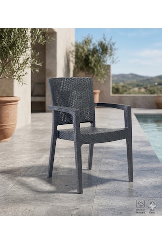 Novussi Paris Rattan Koltuk 4'lü Paket Antrasit