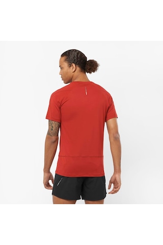 Salomon Cross Run Erkek Koşu Tişört Red Dahlıa Lc2138800 Kırmızı
