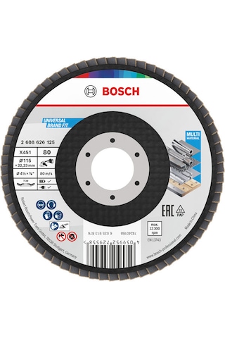 Bosch X451 Flap Disk 80k 115mm 60 Adet - 2608626125