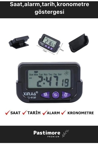 Yapışkanlı Ve Masaüstü Stantlı Ders Çalışmak İçin Alarlı Kronometreli Mini Dijital Saat