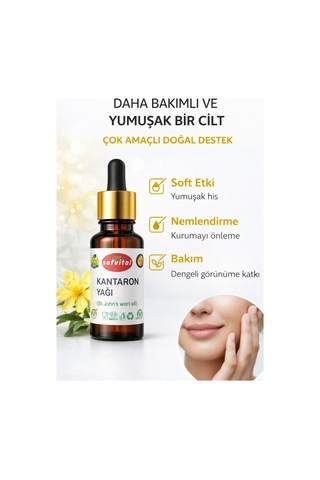 Safvital Kantaron Yağı 20 Ml Maserasyon Saf Bitkisel Nemlendirici Yağ Doğal Cilt Bakımı Ve Besleyici Yağ