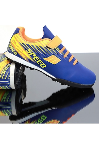 Kidessa 1753-1368 Bantlı Çocuk Halı Saha Futbol Ayakkabısı Sax Mavi Saks