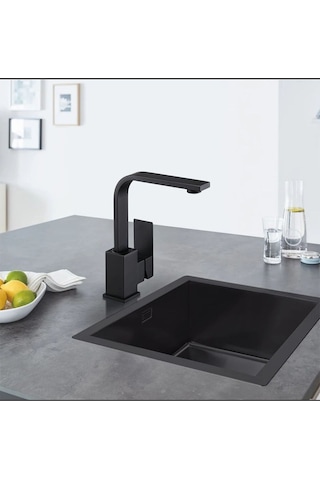 Full Siyah Kare Model Lüx Lavabo Bataryası Çeşmesi