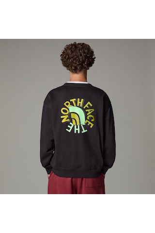 The North Face Nse Oversized Crew Erkek Sweatshirt-32352 siyah