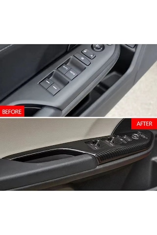 Honda Civic Fk7 Fc5 2017-2020 Iç Kapı Kol Dayama Karbon Fiber 2 Adet Ön Taraf 2 Adet Arka