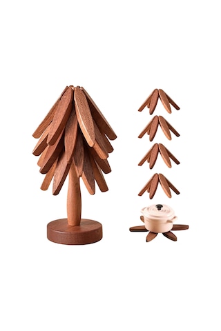 Tenfowee Abs Plastik Çay Poşeti Tutucu, Döner Fonksiyonlu, 10 Cm Çap, 3 Kişilik, Noel Desenli, Mutfak/dining Aksesuarı