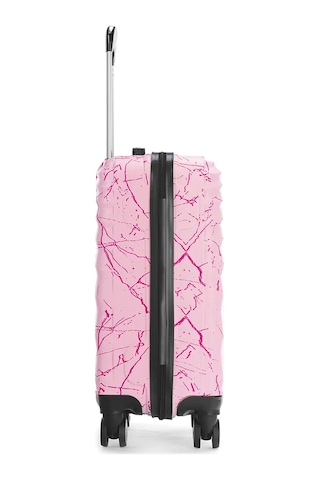 Wexta Wx-300 Baskılı Şeker Pembe Kabin Boy Valiz Pembe