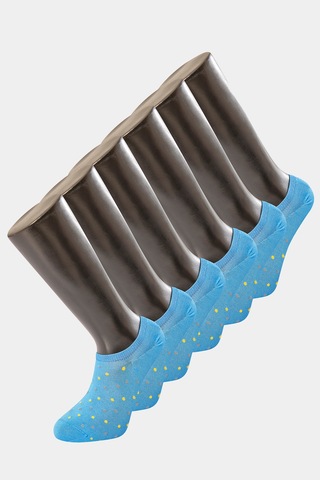 Türen Erkek Puanlı Sneakers Çorap 6'lı Paket Mavi