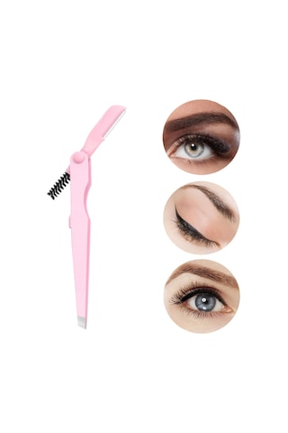 Homyl Kaş Cımbızı Paslanmaz Alet 4mm Düz Uçlu Cımbız Çok Pembe