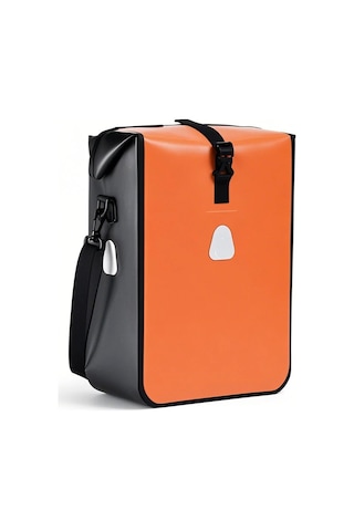 Moveevo 15l Geniş Kapasiteli Su Geçirmez Bisiklet Arka Raf Çantası - Oranj, Pvc+pe Malzeme İle Kısa Ve Orta Mesafe Sürüşler İçin Turuncu