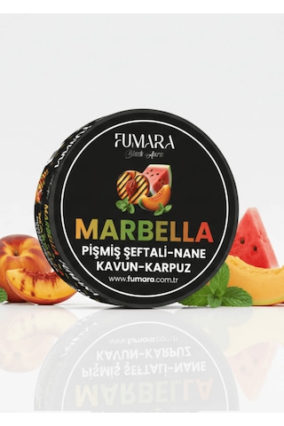 Fumara Marbella - Pişmiş Şeftali, Nane, Kavun, Karpuz Aromalı Nargile Melası 200gr. Fumara Marbella - Pişmiş Şeftali, Nane, Kavun, Karpuz Aromalı Nargile Melası 200gr.
