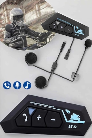 Kask Kulaklık Bluetooth Motosiklet Kulaklık Intercom Su Geçirmez
