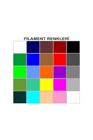 Pembe 3D Kalem Yazıcı+25 Renk 100 Metre (25X4Metre) Pla Filament